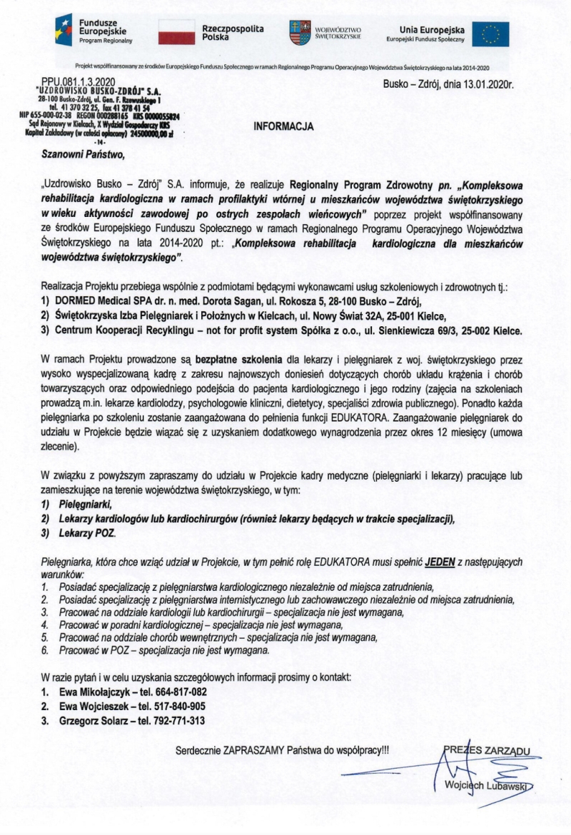 informacja projekt busko